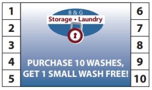 Purchase 10 washes, get 1 small wash free program