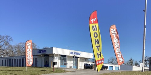 Entrance to the self storage facility